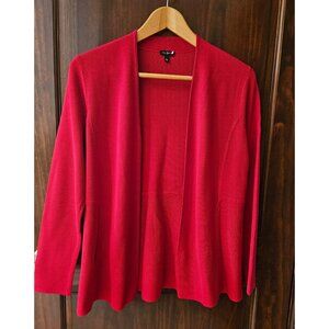 Talbots Red Open Jacket/Cardigan, Size Large
